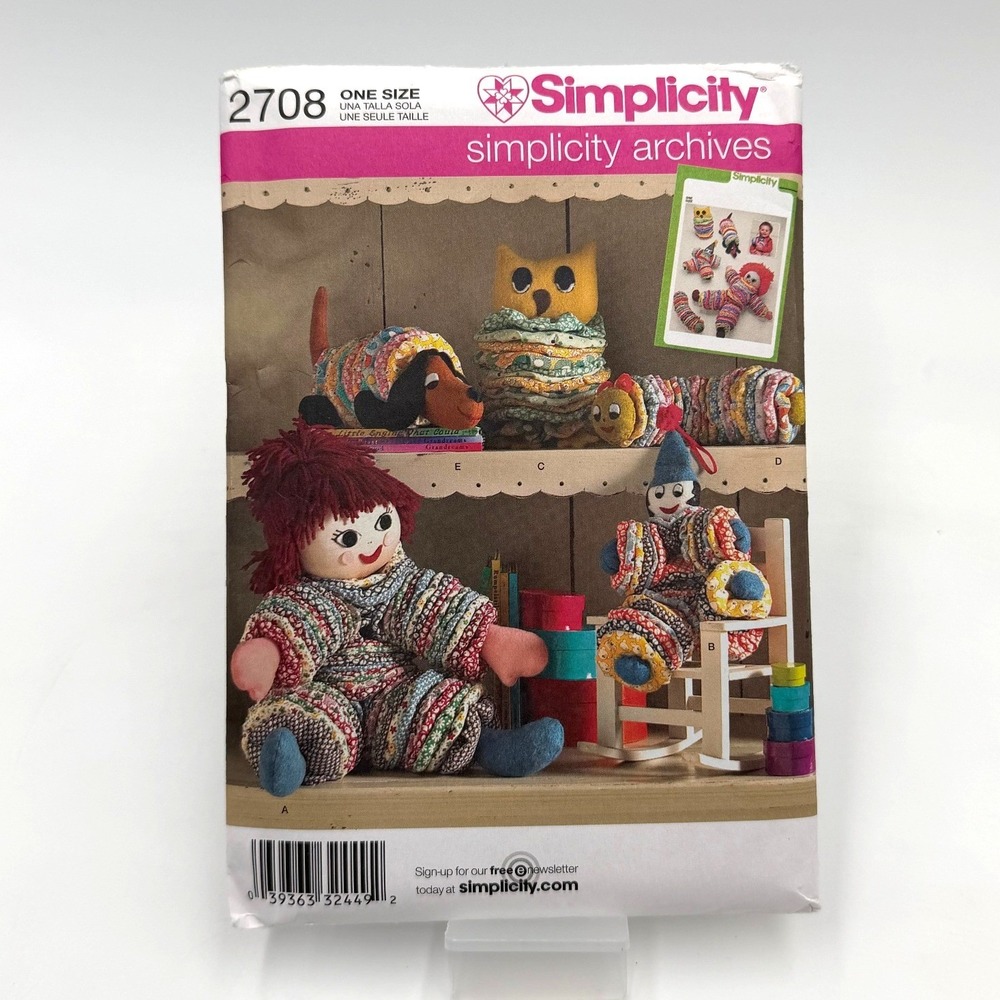 Simplicity‎ 2708 Doll Clothes Sewing Pattern One Size